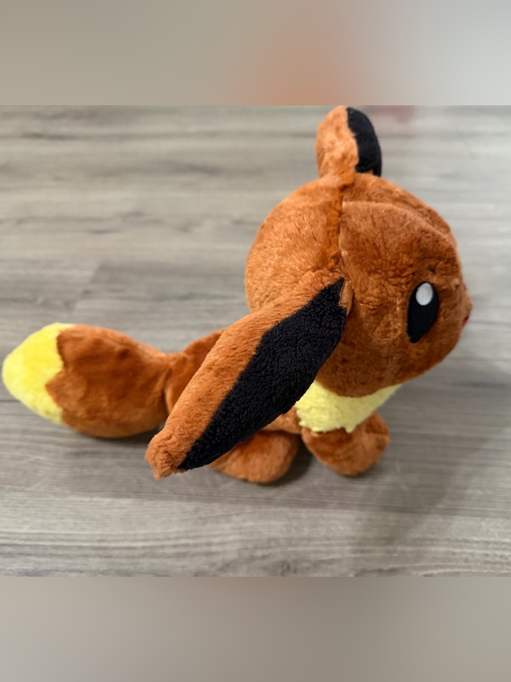 Pokemon Eevee Plush Toy - Brown with Black & Yellow Accents - Picture 4 of 10